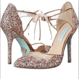 Betsey Johnson Sparkling Glitter Heels